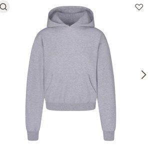 NWT Skims Cotton Fleece Hoodie Heather Grey XL